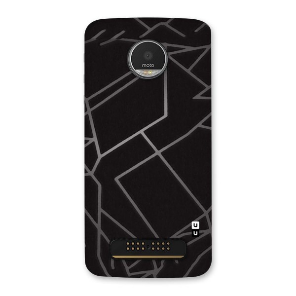 Silver Angle Design Back Case for Moto Z Play