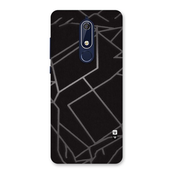 Silver Angle Design Back Case for Nokia 5.1