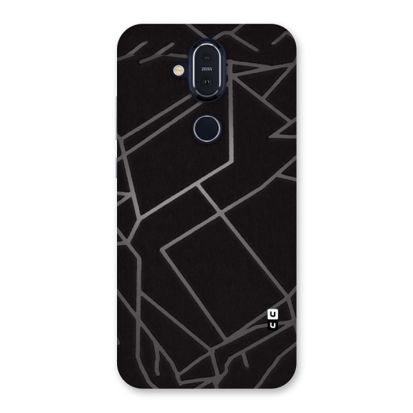 Silver Angle Design Back Case for Nokia 8.1