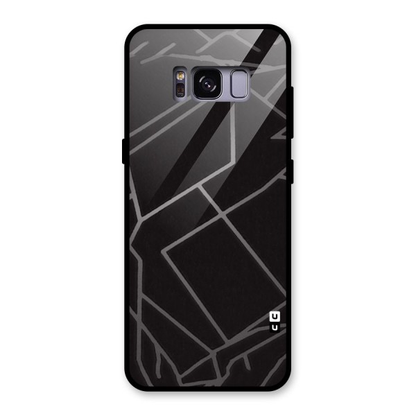 Silver Angle Design Glass Back Case for Galaxy S8