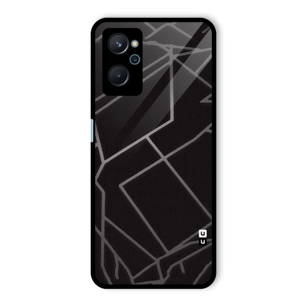 Silver Angle Design Glass Back Case for Realme 9i