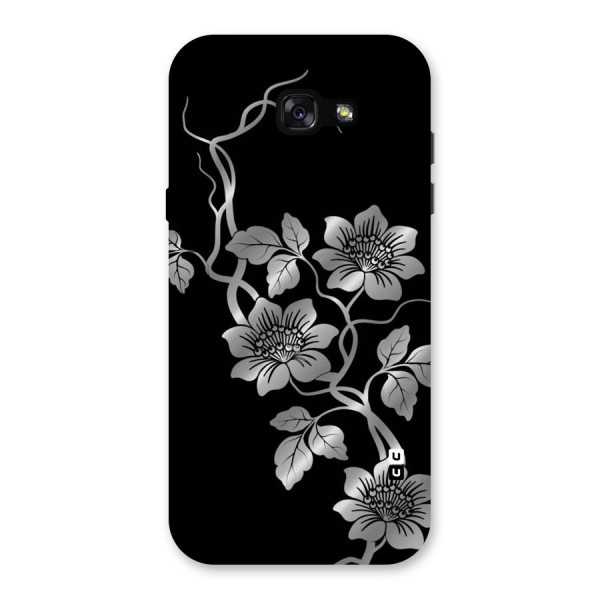 Silver Grey Flowers Back Case for Galaxy A7 (2017)