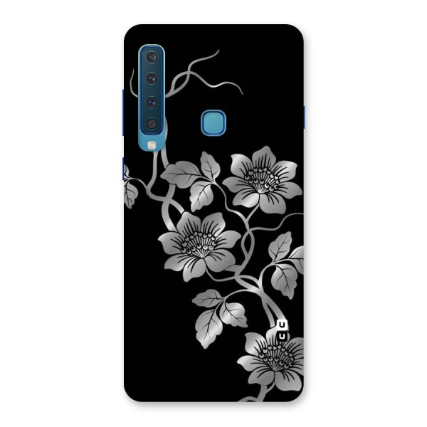 Silver Grey Flowers Back Case for Galaxy A9 (2018)