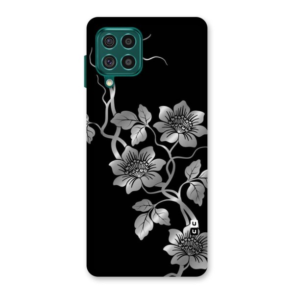 Silver Grey Flowers Back Case for Galaxy F62