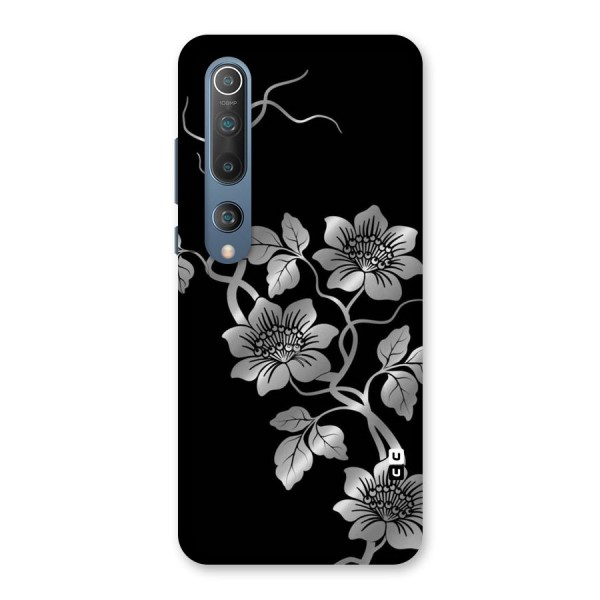 Silver Grey Flowers Back Case for Mi 10