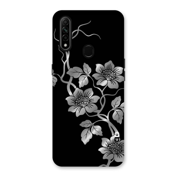 Silver Grey Flowers Back Case for Oppo A31