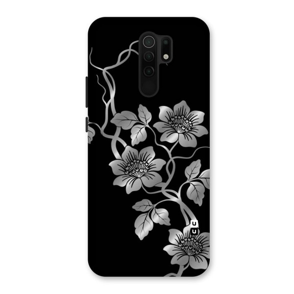 Silver Grey Flowers Back Case for Poco M2