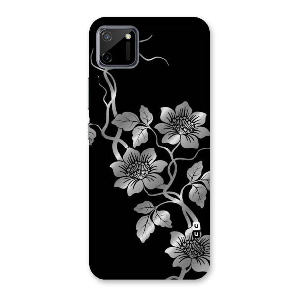 Silver Grey Flowers Back Case for Realme C11
