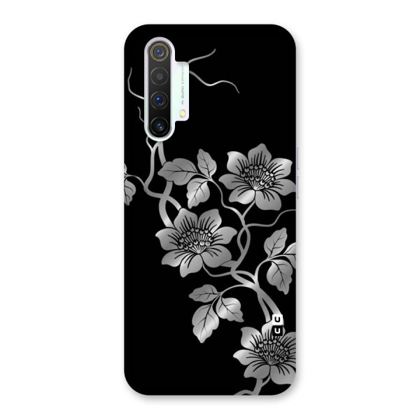 Silver Grey Flowers Back Case for Realme X3 SuperZoom