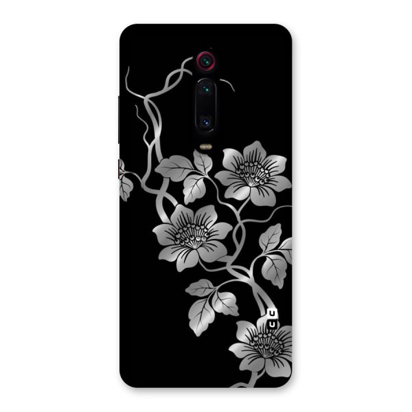 Silver Grey Flowers Back Case for Redmi K20 Pro