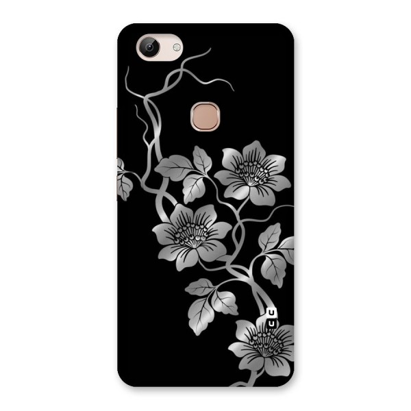 Silver Grey Flowers Back Case for Vivo Y83