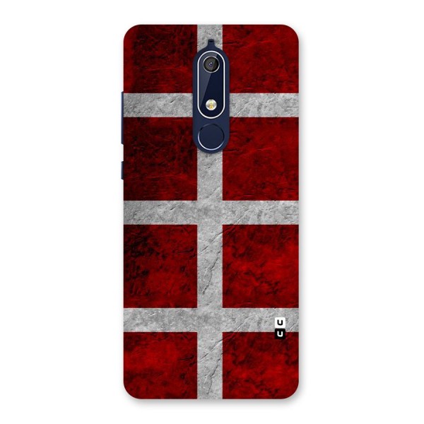 Silver Lines Back Case for Nokia 5.1