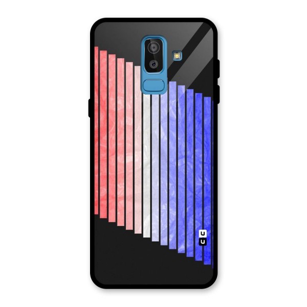 Simple Bars Glass Back Case for Galaxy J8