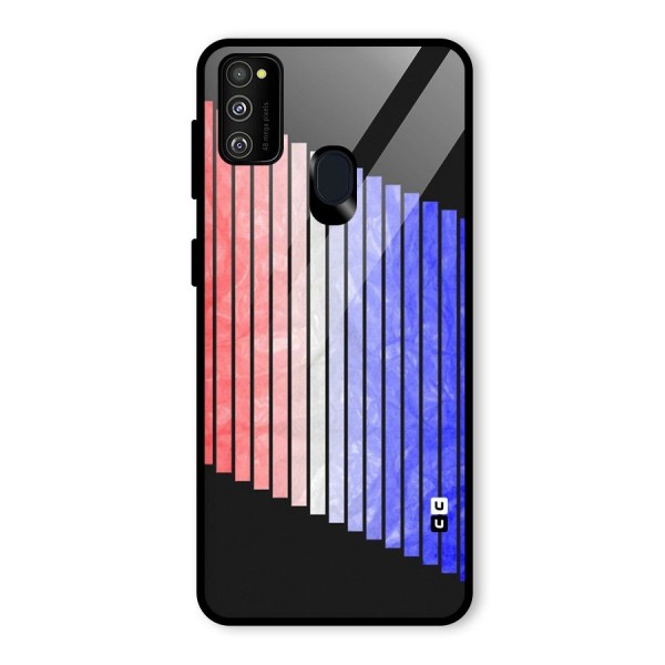 Simple Bars Glass Back Case for Galaxy M21