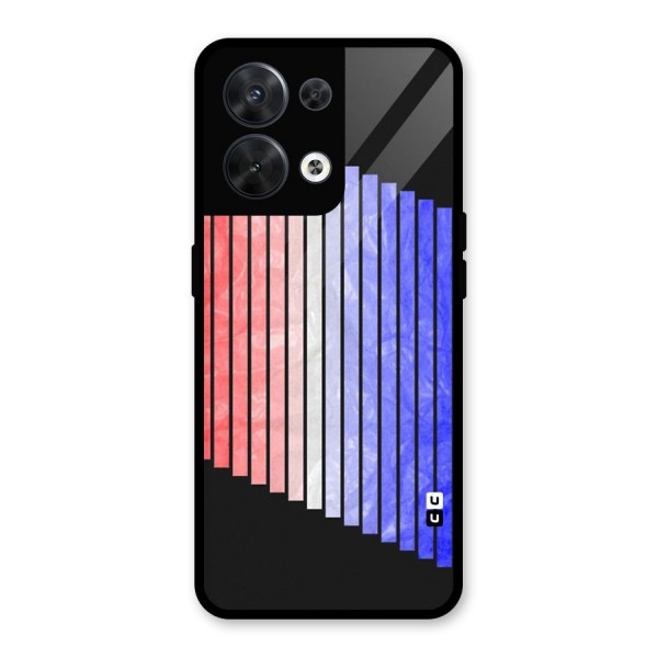 Simple Bars Glass Back Case for Oppo Reno8 5G