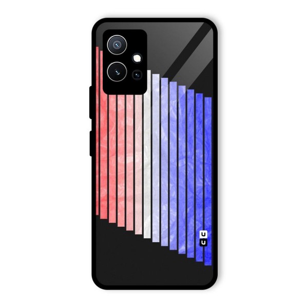 Simple Bars Glass Back Case for Vivo T1 5G