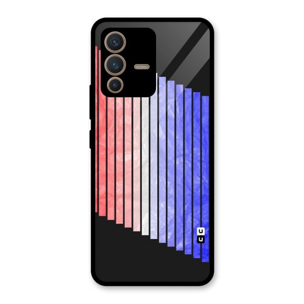 Simple Bars Glass Back Case for Vivo V23 5G