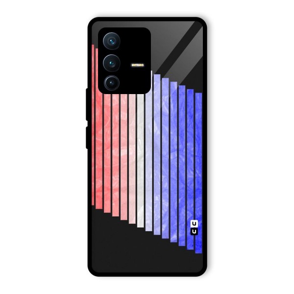 Simple Bars Glass Back Case for Vivo V23 Pro