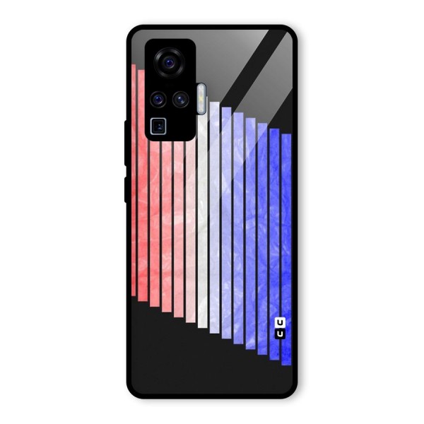 Simple Bars Glass Back Case for Vivo X50 Pro