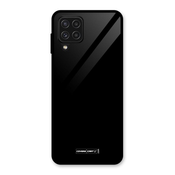 Simple Black Glass Back Case for Galaxy A22 4G