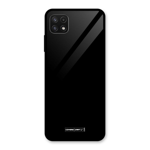 Simple Black Glass Back Case for Galaxy A22 5G