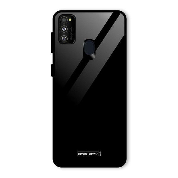 Simple Black Glass Back Case for Galaxy M21