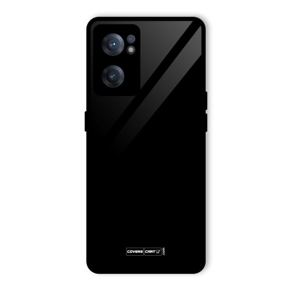 Simple Black Glass Back Case for OnePlus Nord CE 2 5G