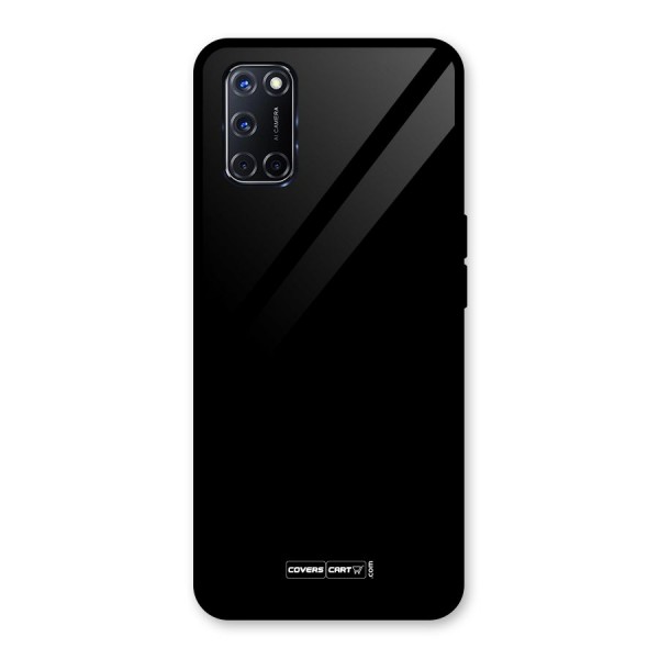 Simple Black Glass Back Case for Oppo A52