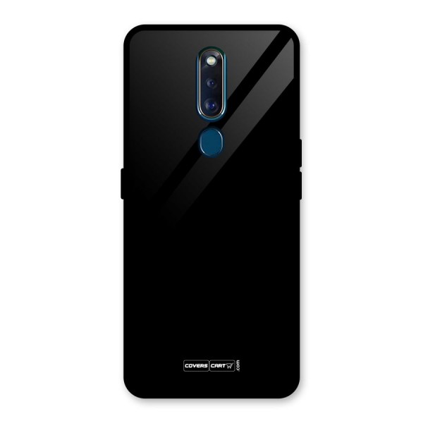 Simple Black Glass Back Case for Oppo F11 Pro