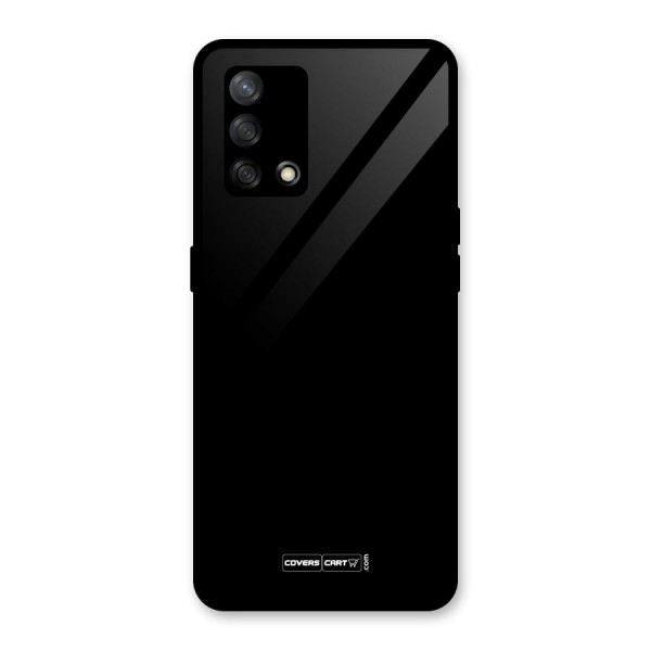 Simple Black Glass Back Case for Oppo F19s