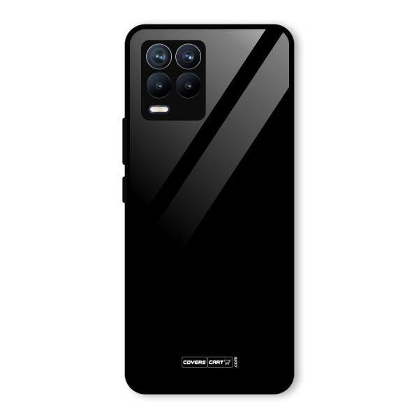 Simple Black Glass Back Case for Realme 8