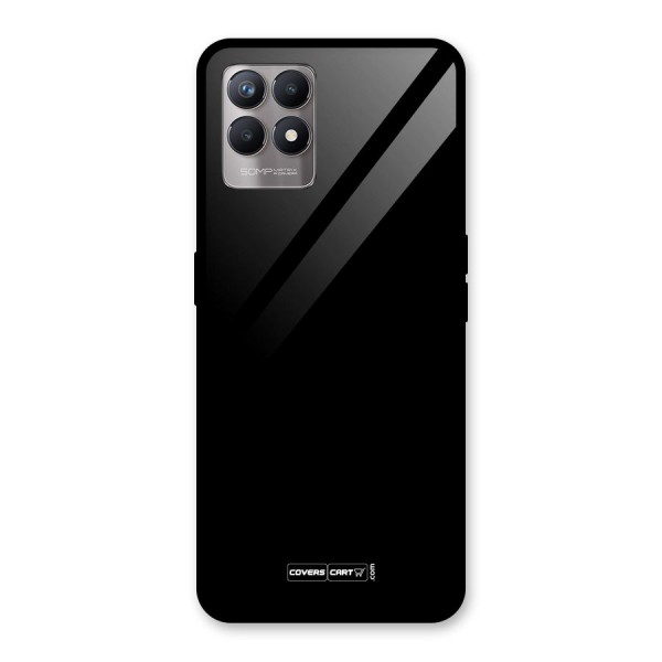 Simple Black Glass Back Case for Realme 8i