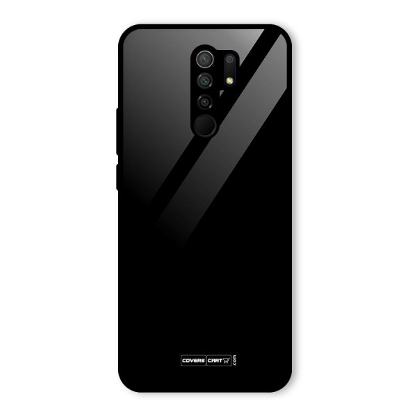 Simple Black Glass Back Case for Redmi 9 Prime