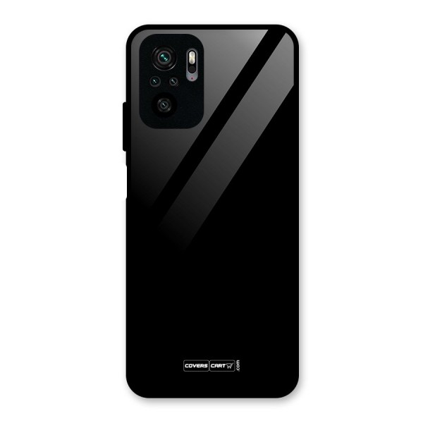 Simple Black Glass Back Case for Redmi Note 10