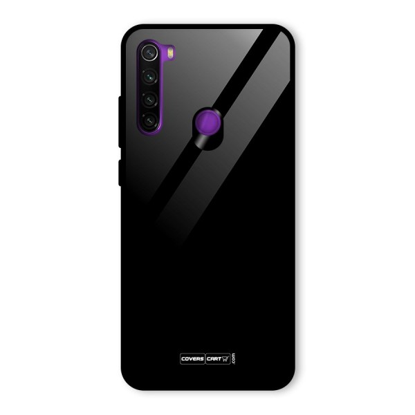 Simple Black Glass Back Case for Redmi Note 8