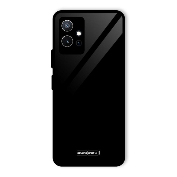 Simple Black Glass Back Case for Vivo T1 5G