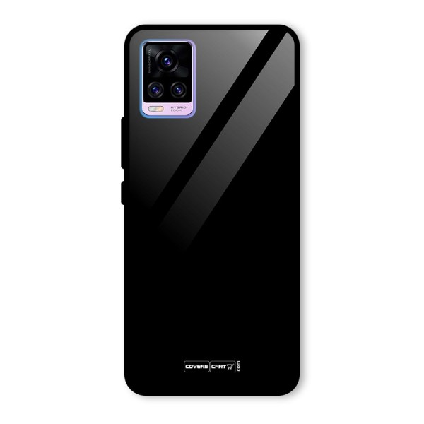 Simple Black Glass Back Case for Vivo V20 Pro