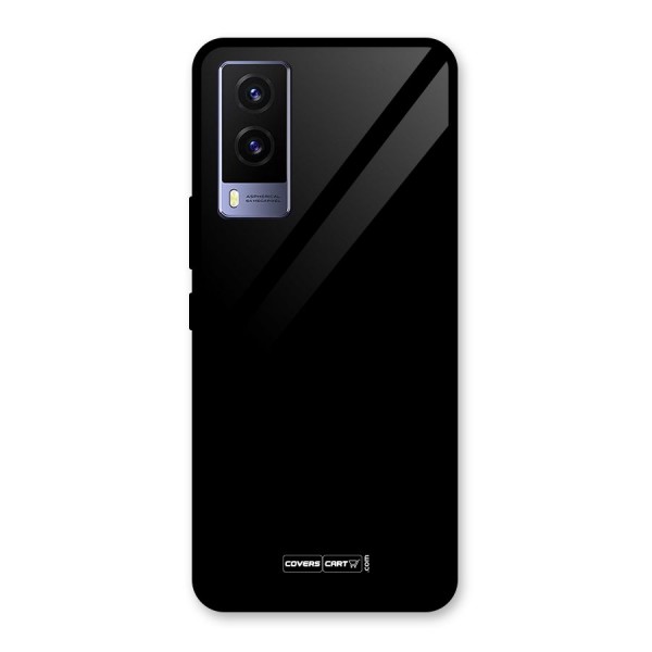 Simple Black Glass Back Case for Vivo V21e 5G