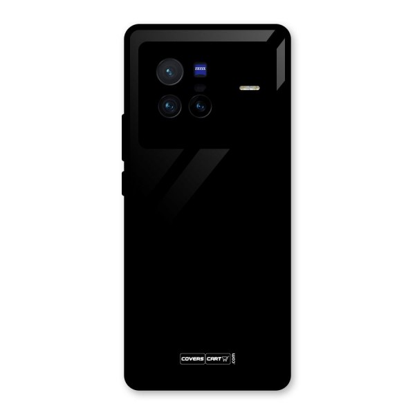 Simple Black Glass Back Case for Vivo X80