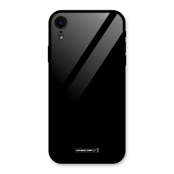 Simple Black Glass Back Case for XR