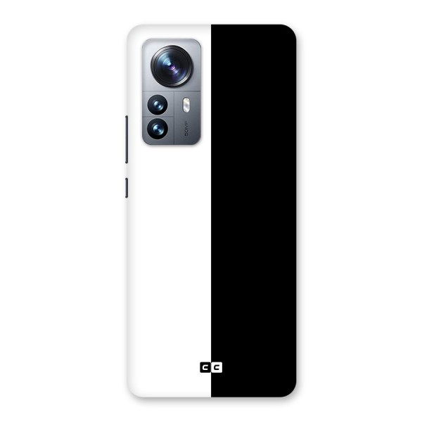 Simple Black White Back Case for Xiaomi 12 Pro