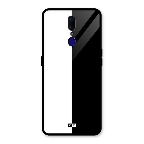 Simple Black White Glass Back Case for Oppo F11