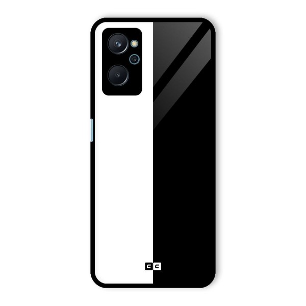 Simple Black White Glass Back Case for Realme 9i