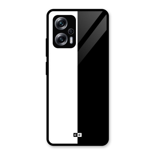 Simple Black White Glass Back Case for Redmi K50i