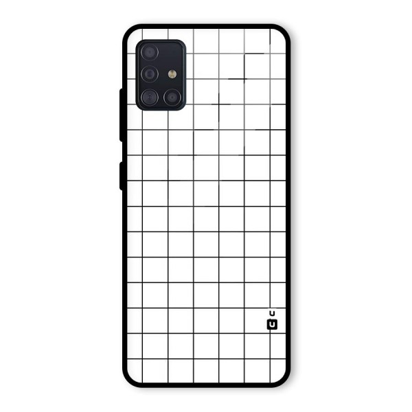 Simple Checks Glass Back Case for Galaxy A51