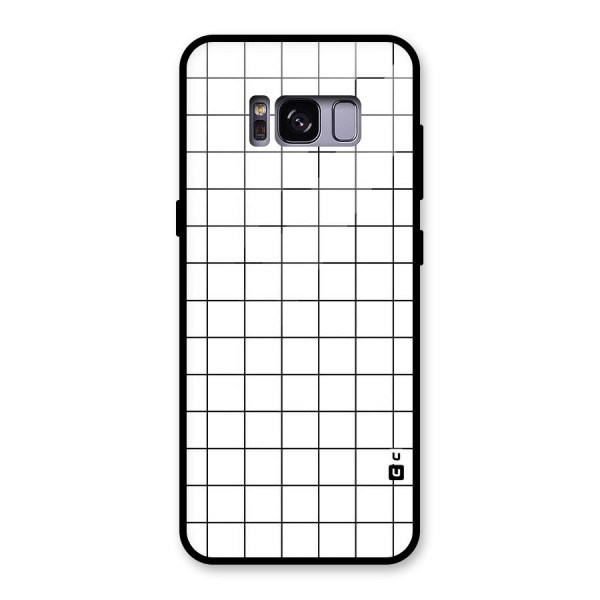 Simple Checks Glass Back Case for Galaxy S8