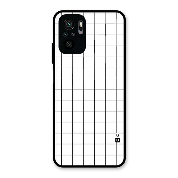 Simple Checks Glass Back Case for Redmi Note 10