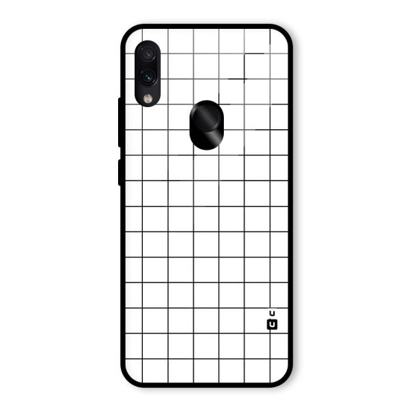 Simple Checks Glass Back Case for Redmi Note 7