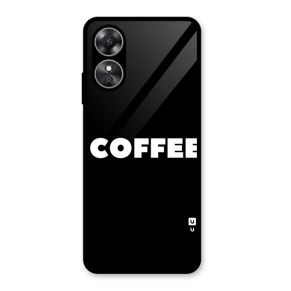 Simple Coffee Glass Back Case for Oppo A17