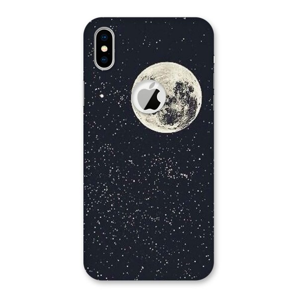 Simple Galaxy Back Case for iPhone XS Logo Cut